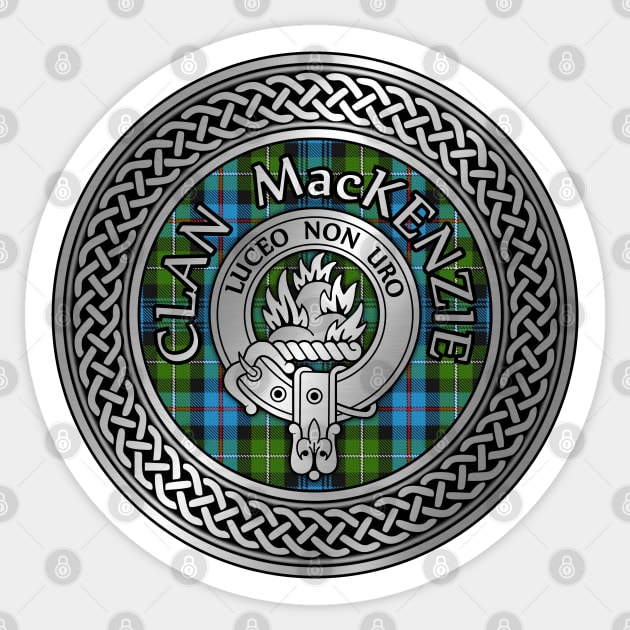 Clan MacKenzie Crest & Tartan Knot Sticker by Taylor'd Designs